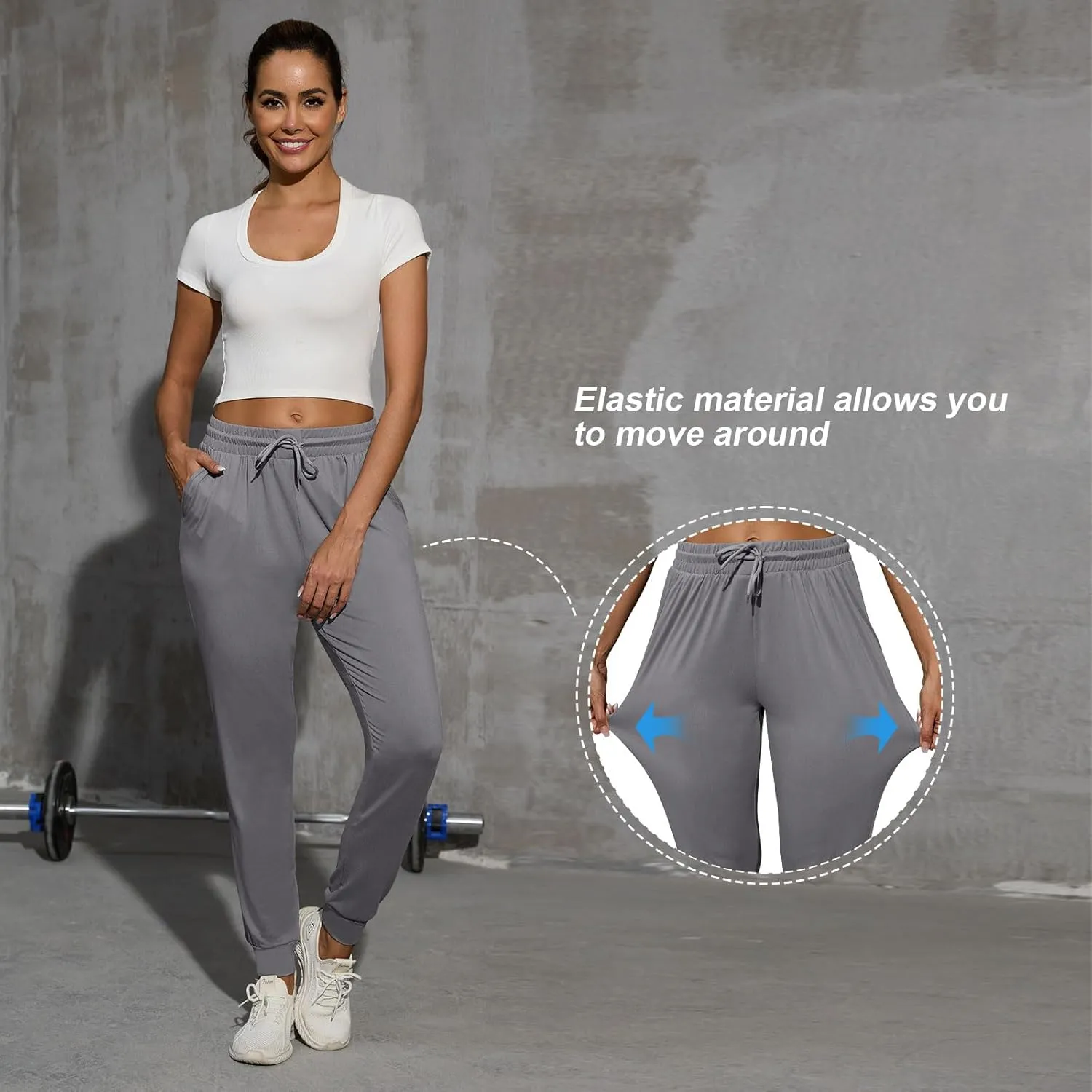CE' CERDR 3/1 Pack Lightweight Joggers for Women with Pockets Drawstring Athletic Sweatpants for Workout Yoga Running