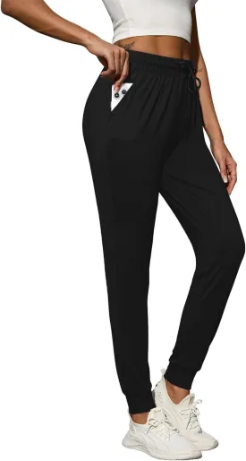 CE' CERDR 3/1 Pack Lightweight Joggers for Women with Pockets Drawstring Athletic Sweatpants for Workout Yoga Running