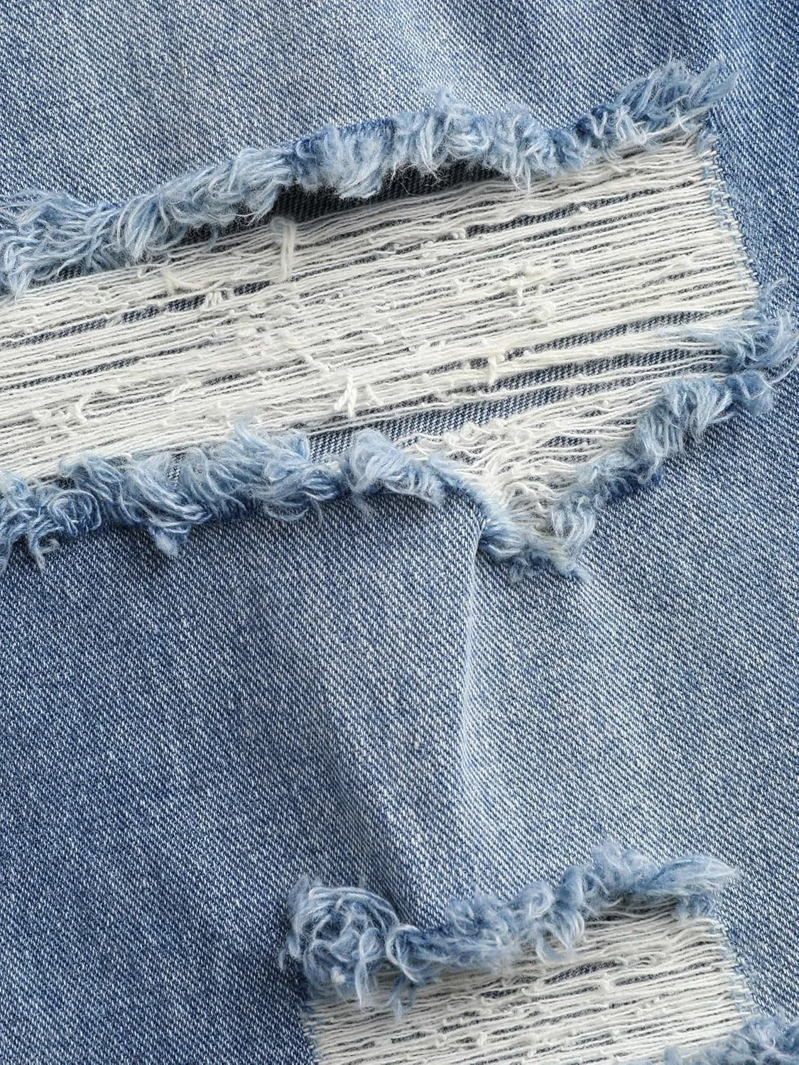 CIDER Womens Ripped Jeans High Waisted Distressed Baggy Straight Wide Leg Pants