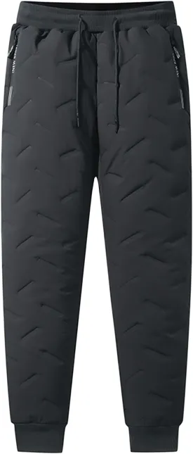 Fleece Active Unisex Sherpa Lined Pants Waterproof Winter Warm Snow Bottom Sweatpants Sports Outdoor Joggers for Men