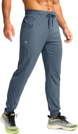 G Gradual Men's Joggers with Zipper Pockets Stretch Tapered Sweatpants Athletic Pants for Men Workout Running Gym