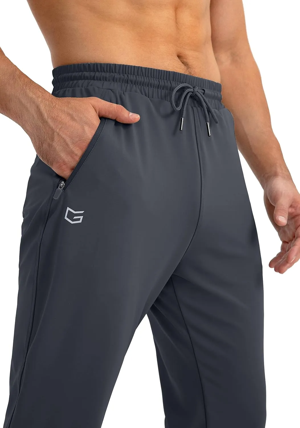 G Gradual Men's Sweatpants with Zipper Pockets Tapered Joggers for Men Athletic Pants for Workout, Jogging, Running