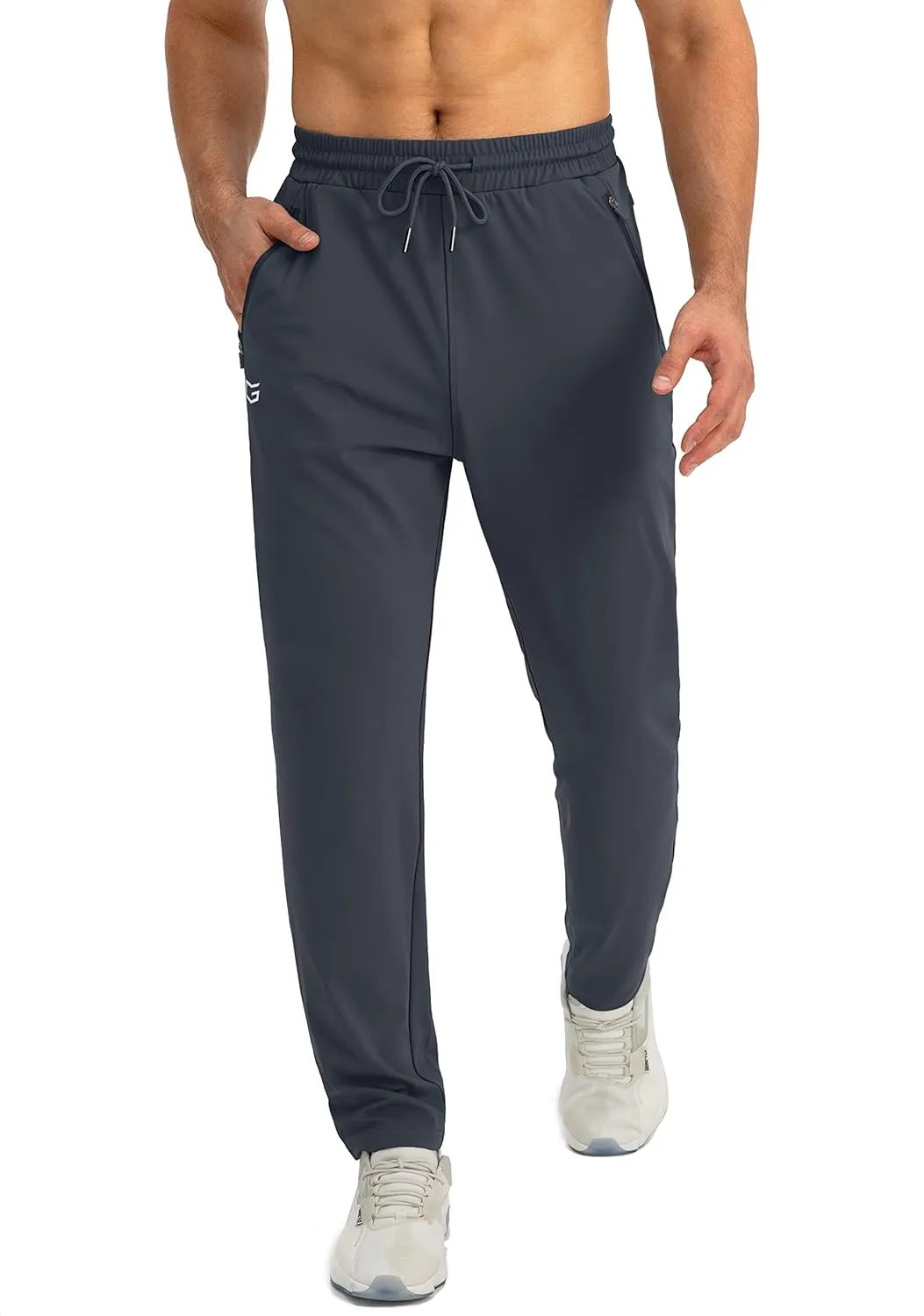 G Gradual Men's Sweatpants with Zipper Pockets Tapered Joggers for Men Athletic Pants for Workout, Jogging, Running