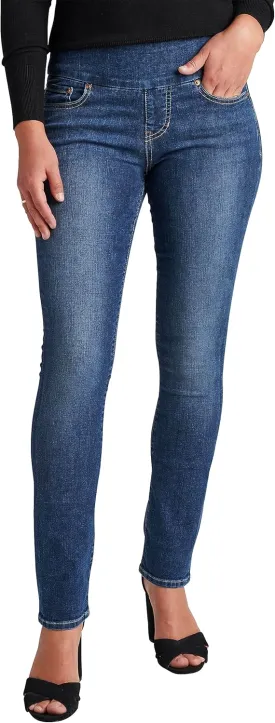 JAG Women's Peri Mid Rise Straight Leg Pull-on Jeans