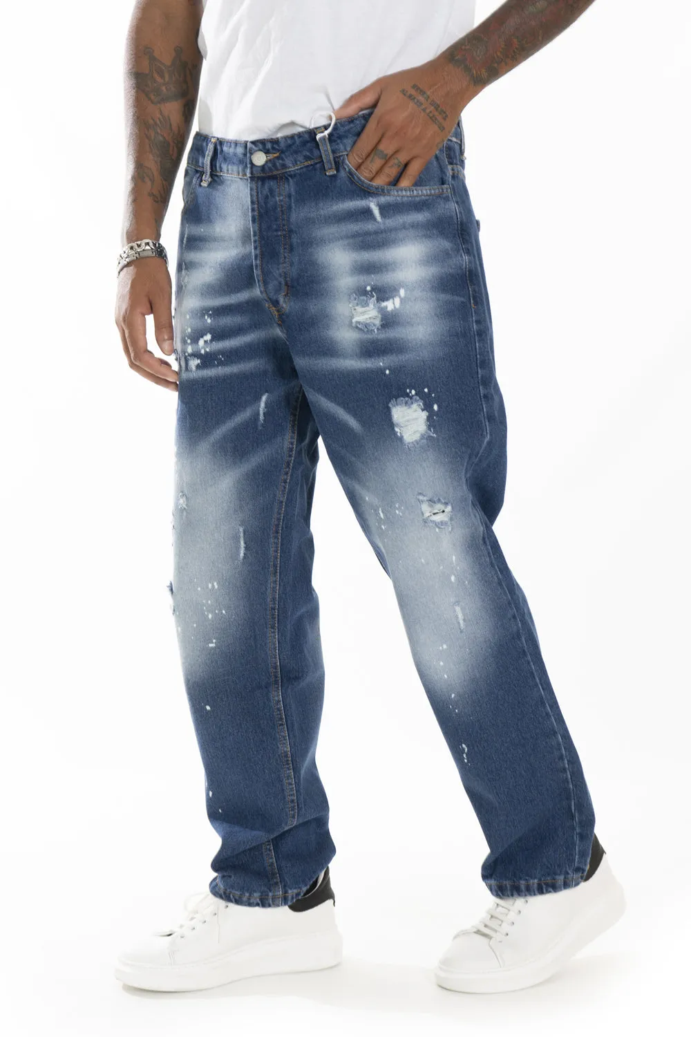 Jeans Uomo Con Sfumature e Punti Luce Art. JS380