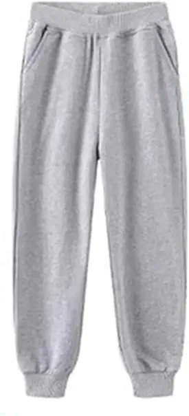 Kids Jogger Sweatpants Solid Cotton Pull on Straight Elastic Waist Sport Pants Toddler Boys Summer Casual Trousers