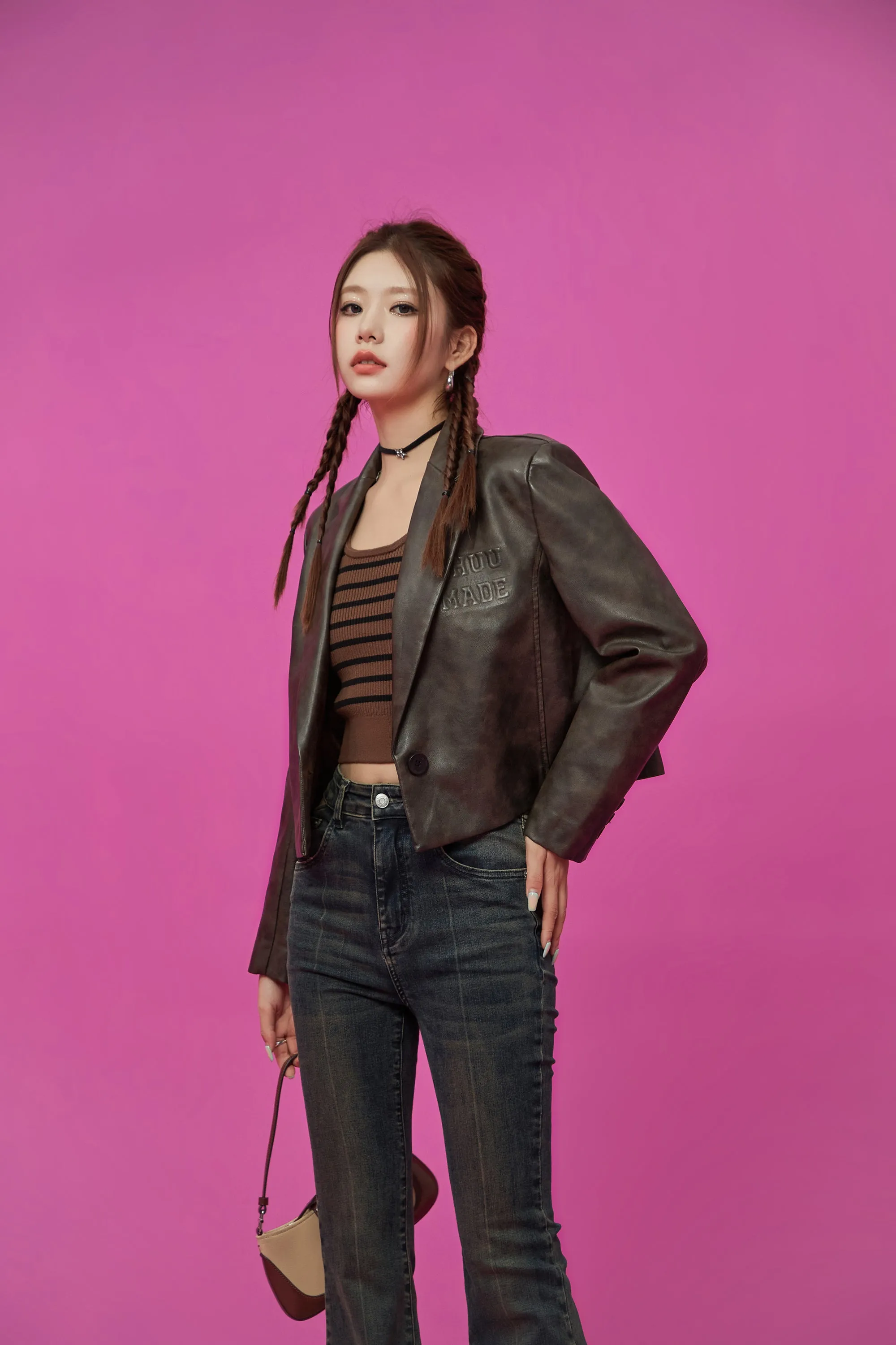 Logo Leather Jacket