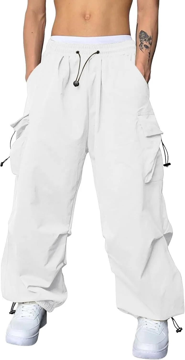 Men's Casual Cargo Sweatpants Waist Drawstring Joggers Hiking Workout Tactical Pants for Men with Pockets