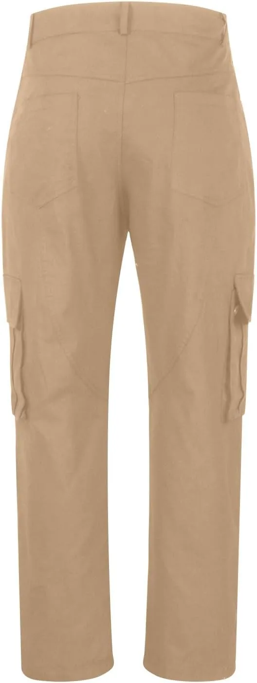 Muscularfit Cargo Pants for Men Outdoor Fashion Cotton Solid Tactical Trousers Multi Pockets Regular Fit Sport Sweatpants