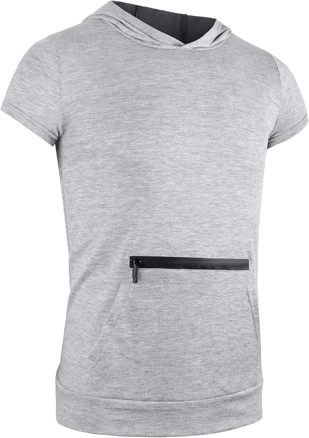 Poriff Mens Workout Tank Tops with Hood Sleeveless Gym t-Shirt Muscles Tees Athletic Pockets
