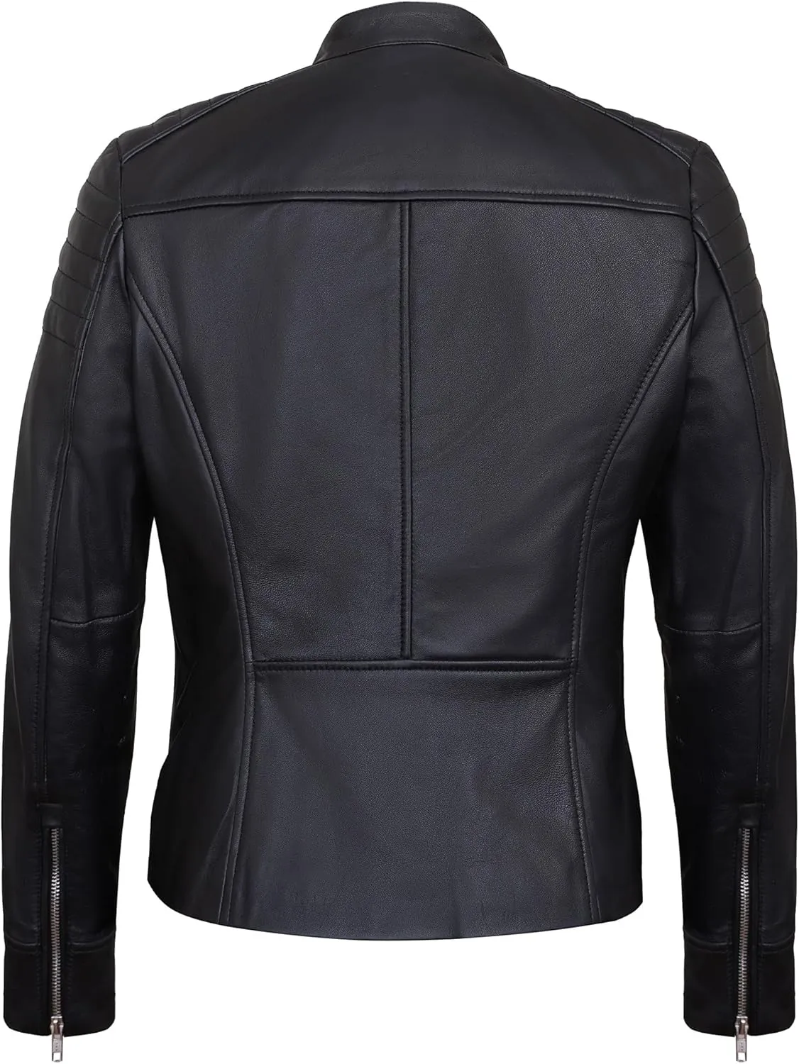 Real Leather Jacket Women - Cafe Racer Style Motorcycle Leather Jackets For Womens