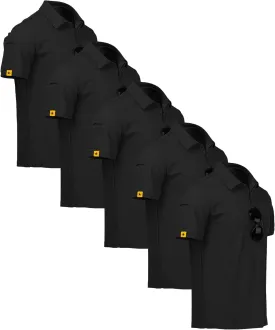 SCODI 5 Pack Mens Polo Shirts Short Sleeve Athletic Golf Polo Shirt for Men Casual Collared Summer Multipack T-Shirts