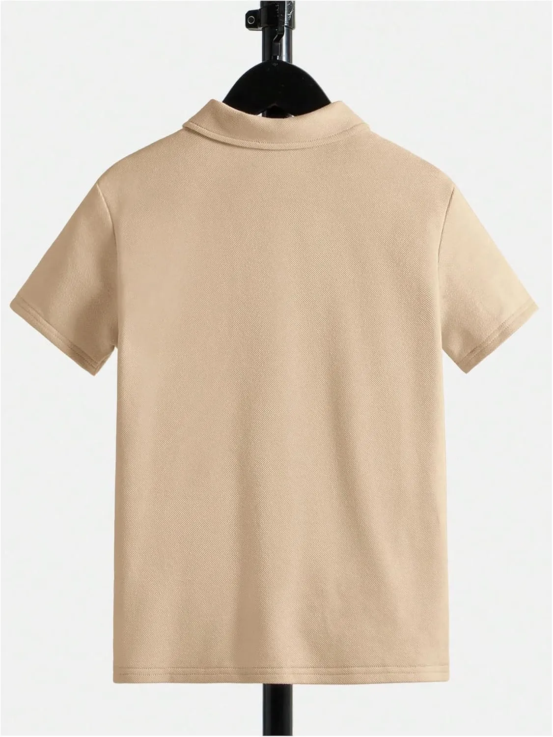SweatyRocks Boy's Shirts Half Zip Golf Collard Short Sleeve Solid Summer Tops
