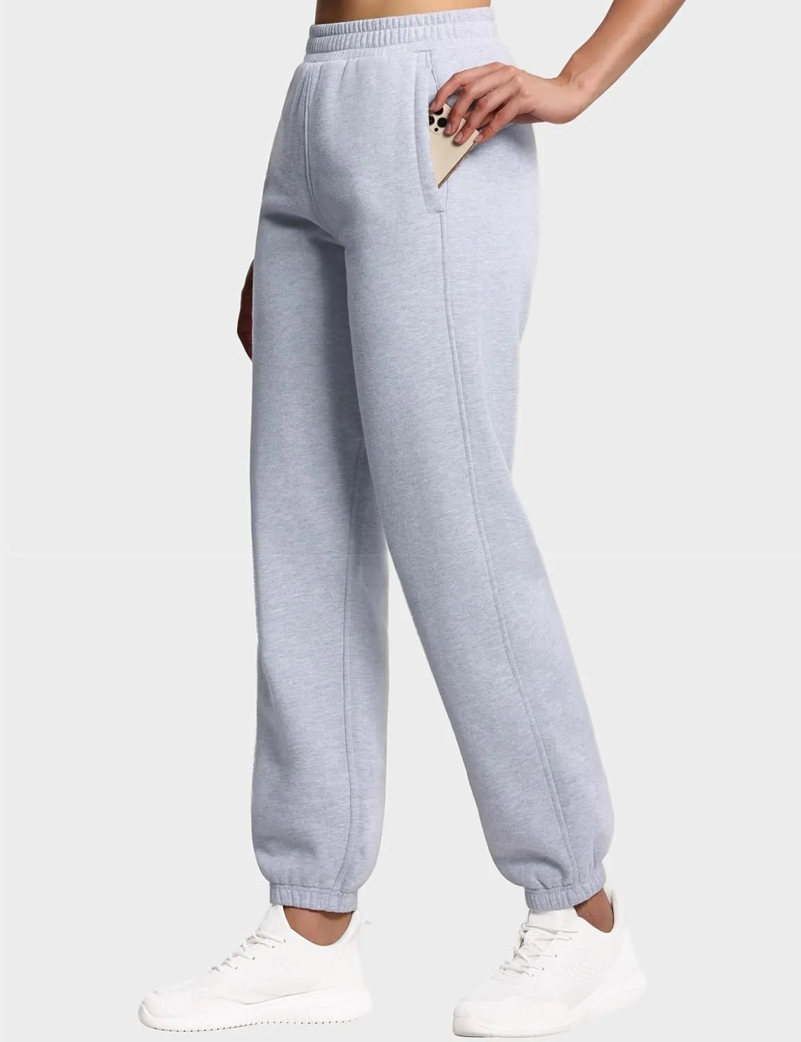 THE GYM PEOPLE Women's Fleece Sweatpants Warm Workout Joggers Pants with Pockets