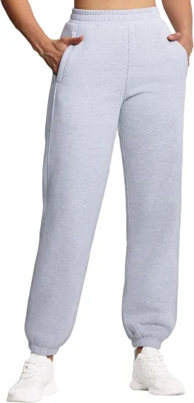 THE GYM PEOPLE Women's Fleece Sweatpants Warm Workout Joggers Pants with Pockets