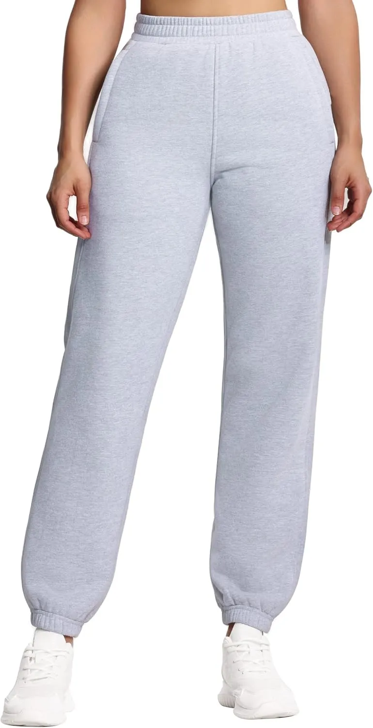 THE GYM PEOPLE Women's Fleece Sweatpants Warm Workout Joggers Pants with Pockets